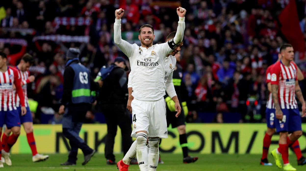 Ramos, el goleador madridista en los derbis