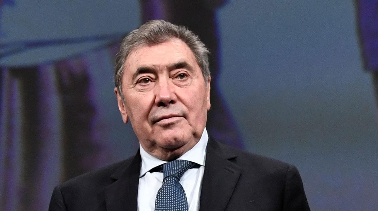 Merckx, durante la presentación del último Tour en París
