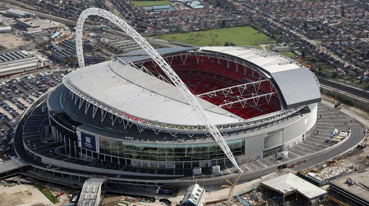 Imagen exterior del nuevo estadio de Wembley