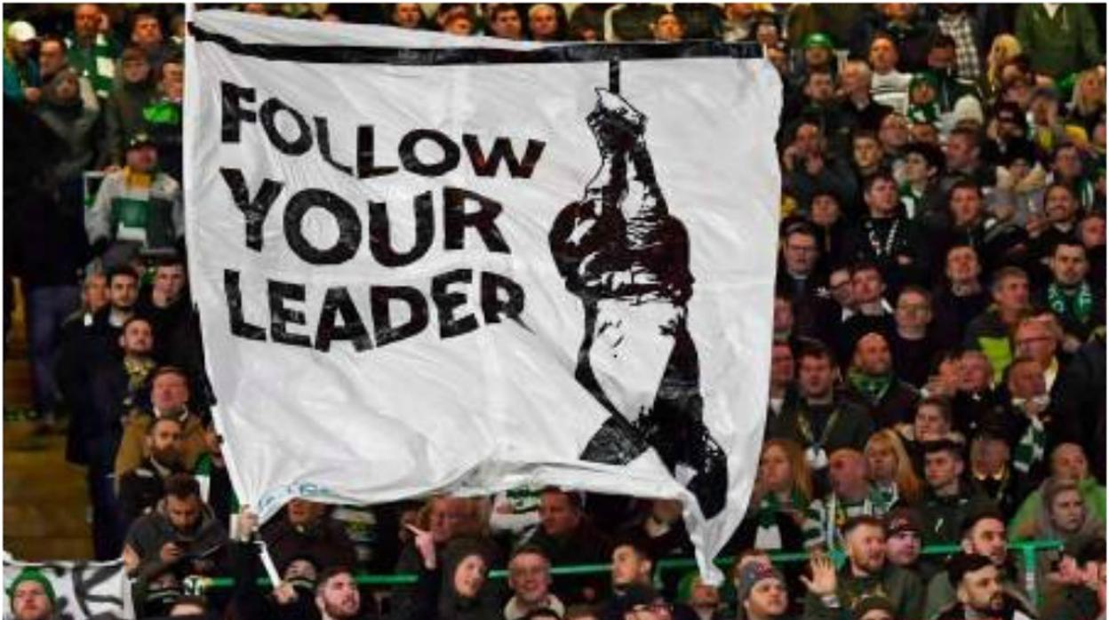 La respuesta de los ultras del Celtic a los fascistas de la Lazio que terminó con Mussolini «colgado» en la grada