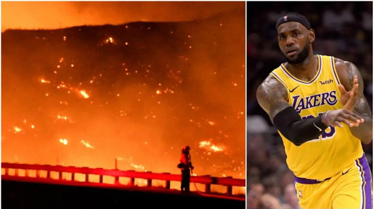 LeBron James es evacuado de su casa por los incendios en California