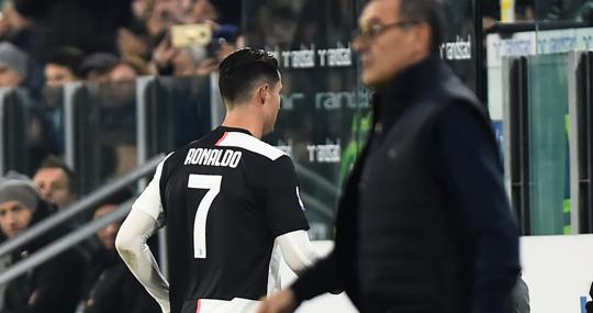 Cristiano se fue directamente al banquillo