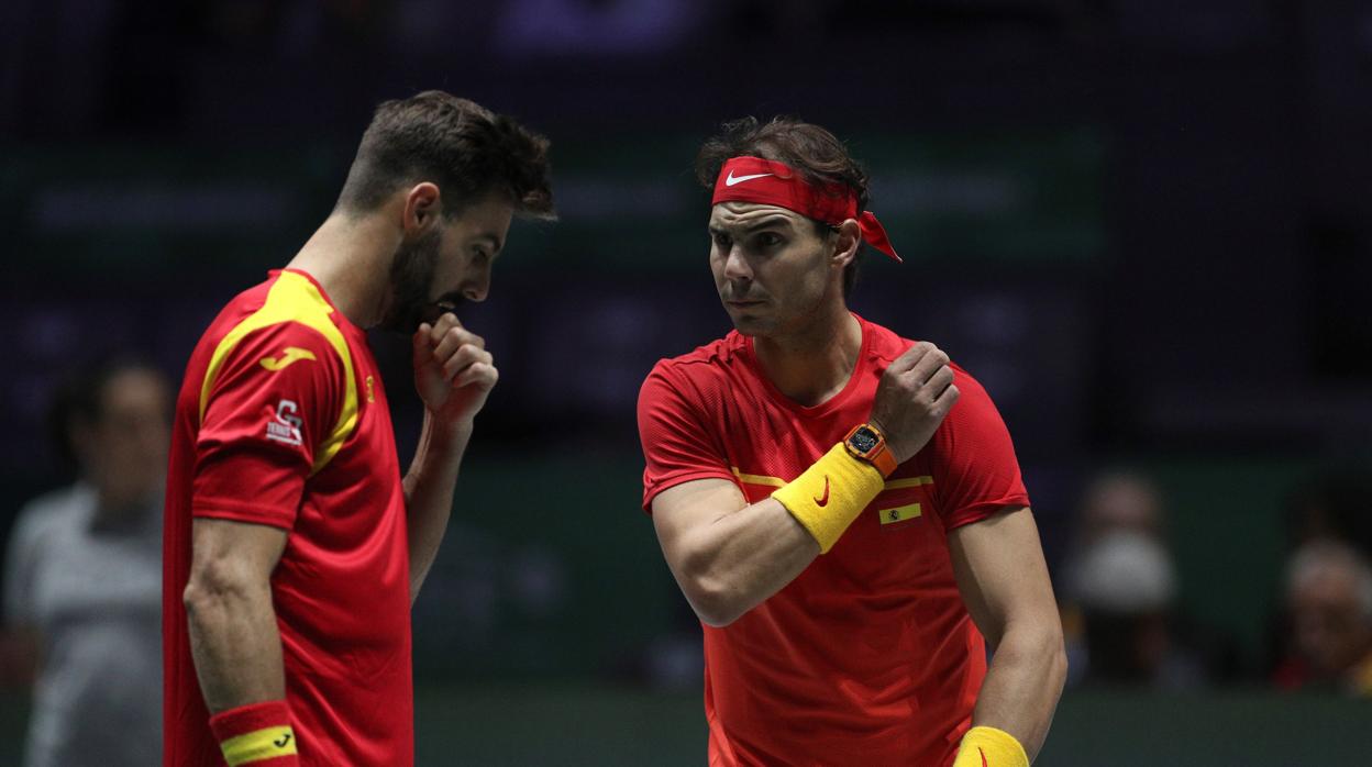 Granollers y Nadal, durante su partido de dobles