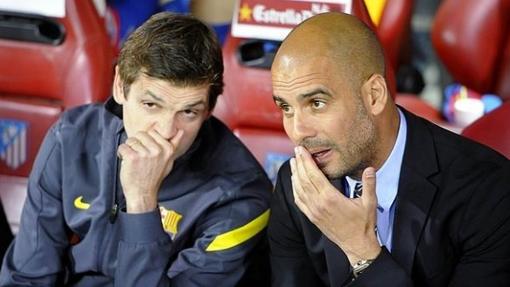 Tito Vilanova y Pep Guardiola