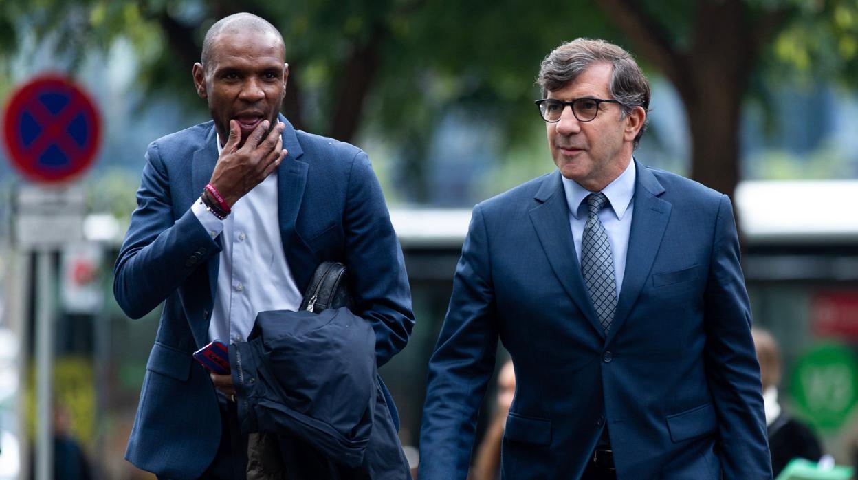 Abidal, a su llegada a los juzgados