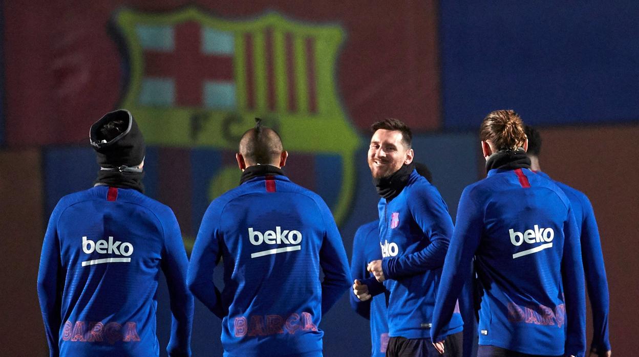 Último entrenamiento del Barcelona antes de recibir al Mallorca