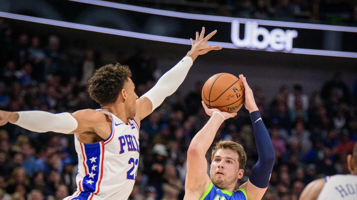 Doncic, durante el partido ante los Sixers