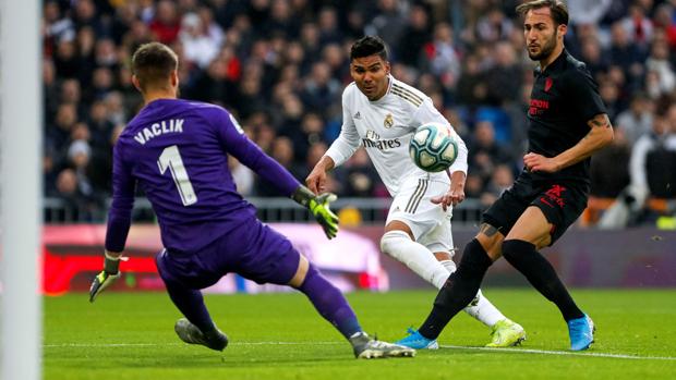 Gol de Casemiro (1-0) en el Real Madrid 2-1 Sevilla