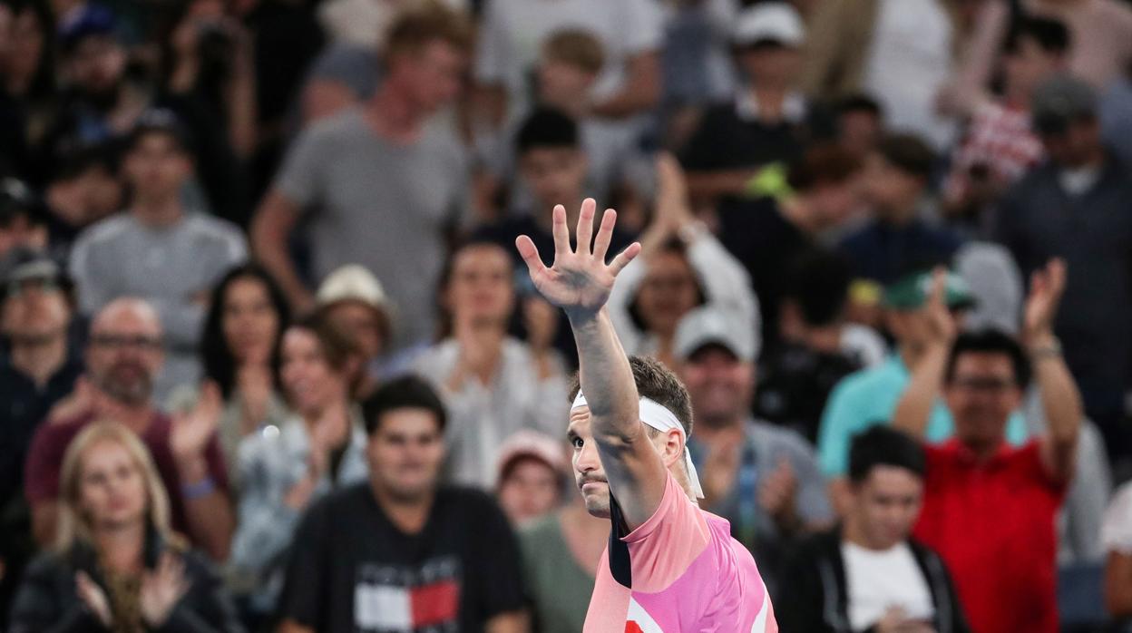 Dimitrov celebra su victoria en Melbourne