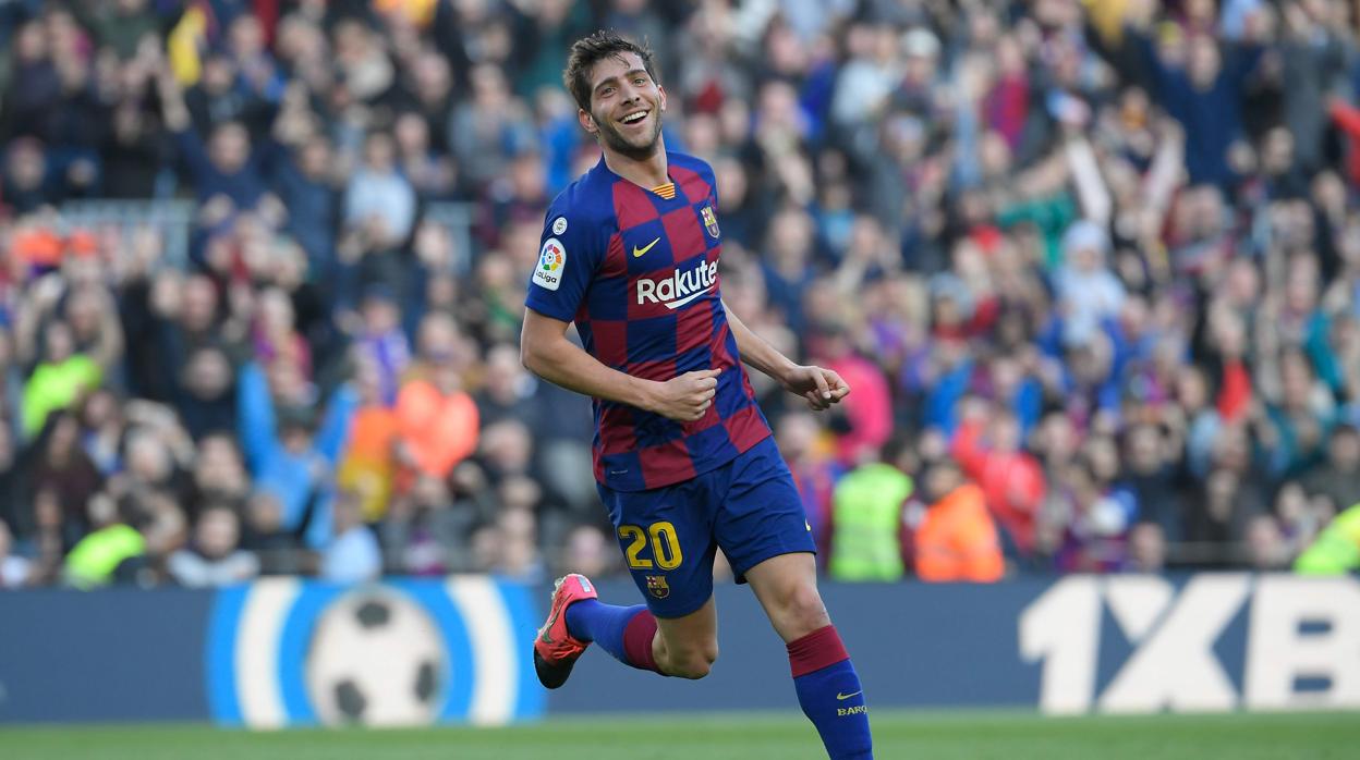 Gol de Sergi Roberto (2-0) en el Barcelona 2-1 Getafe