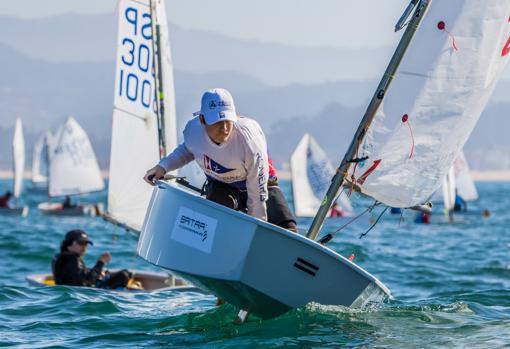 Pablo Rodríguez de Rodeira, en cabeza del Gallego de Optimist