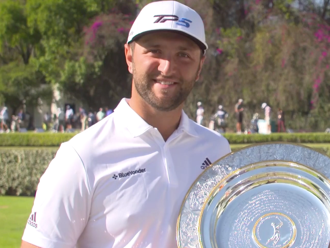 Jon Rahm recibió el premio Severiano Ballesteros al mejor golfista europeo de 2019