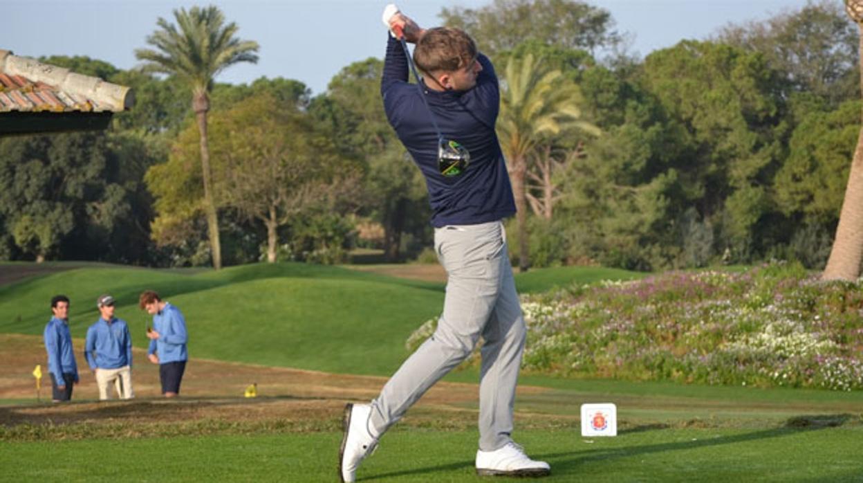 James Cooper, durante una de las eliminatorias de la Copa del Rey de Golf