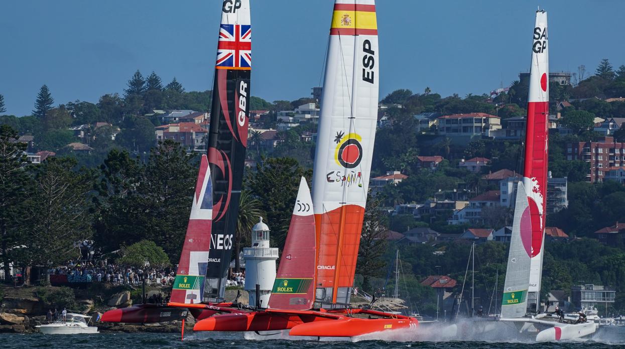 Dos segundos y un quinto puesto del equipo español en su debut en la Sail GP