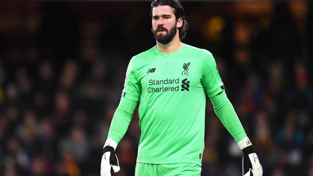 Alisson Becker, baja del Liverpool contra el Atlético en la Champions