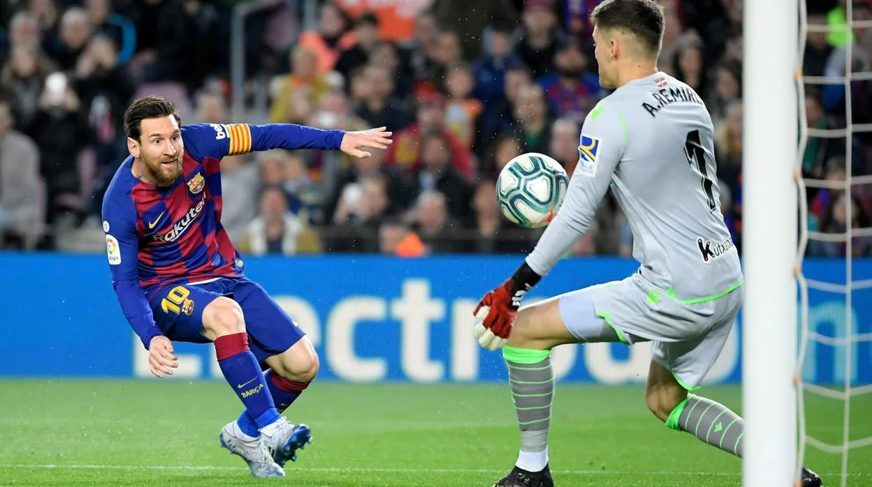 Gol de Messi (1-0) en el Barcelona 1 - Real Sociedad 0