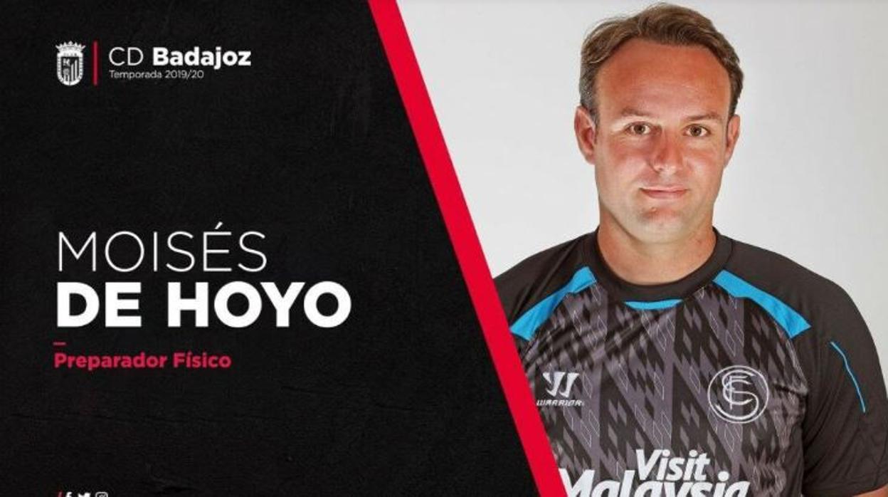 Moisés de Hoyo, nuevo preparador físico del Badajoz