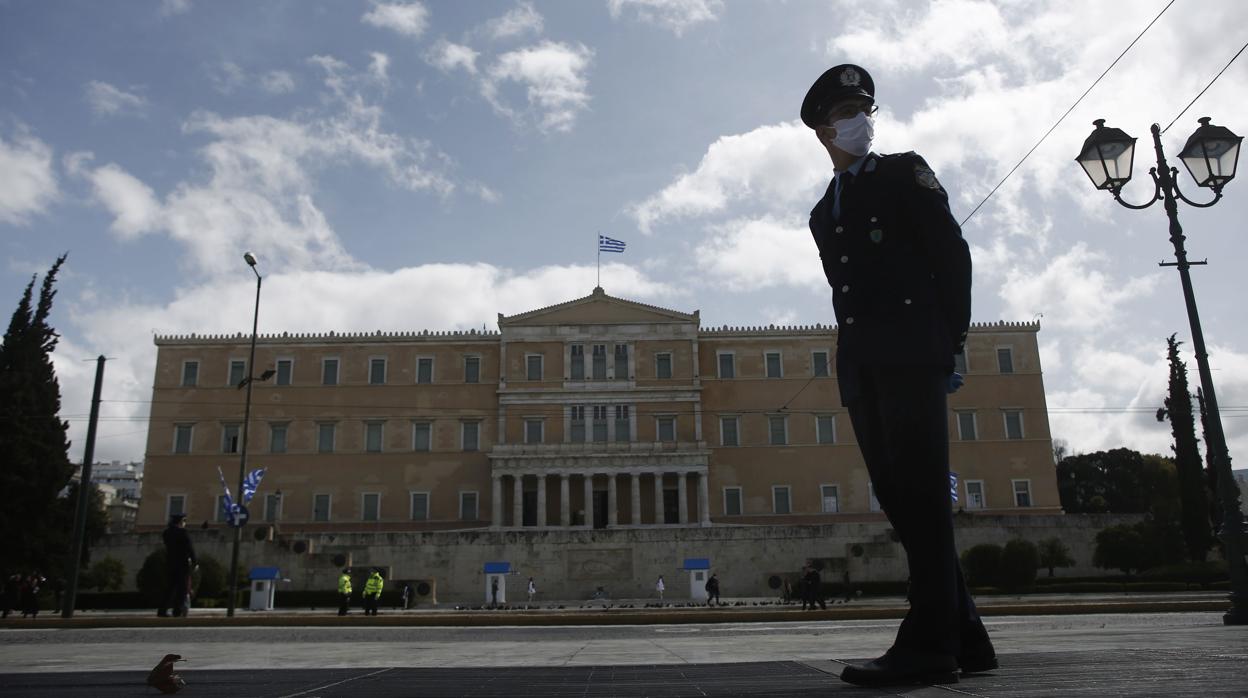 Una imagen del parlamento griego