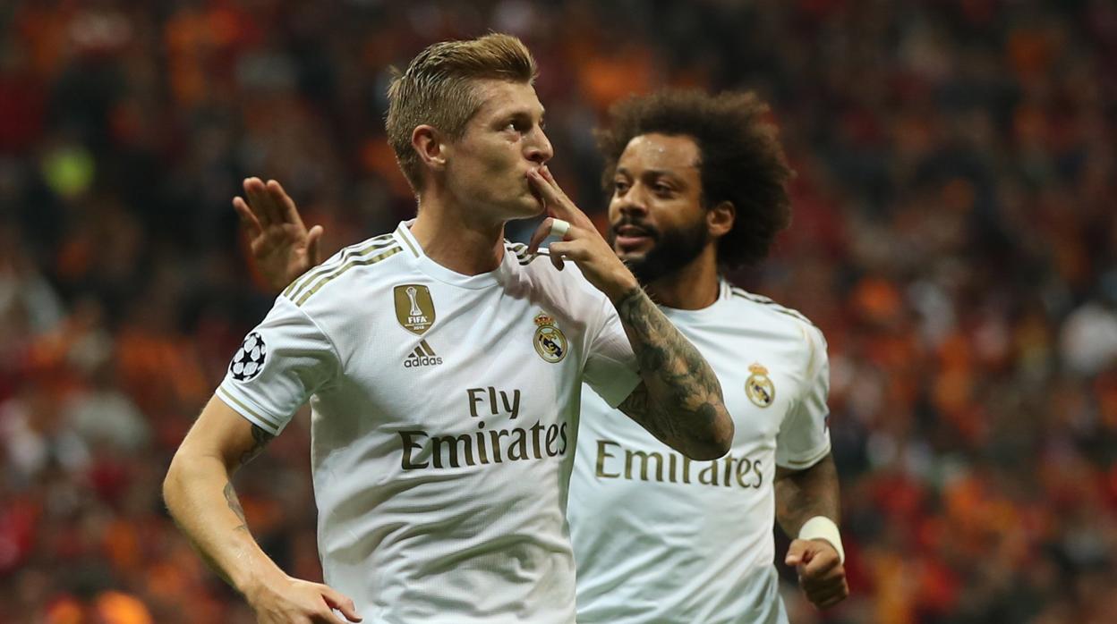 Kroos celebra un gol frente al Galatasaray