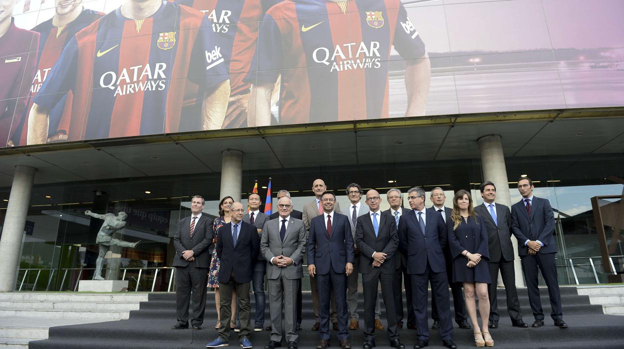 La Junta directiva del Barcelona formada en 2015 bajo la presidencia de Bartomeu