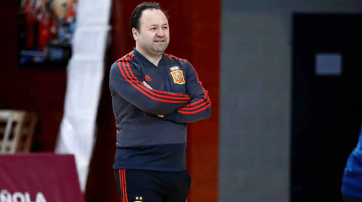 Fede Vidal, en un entrenamiento de la selección