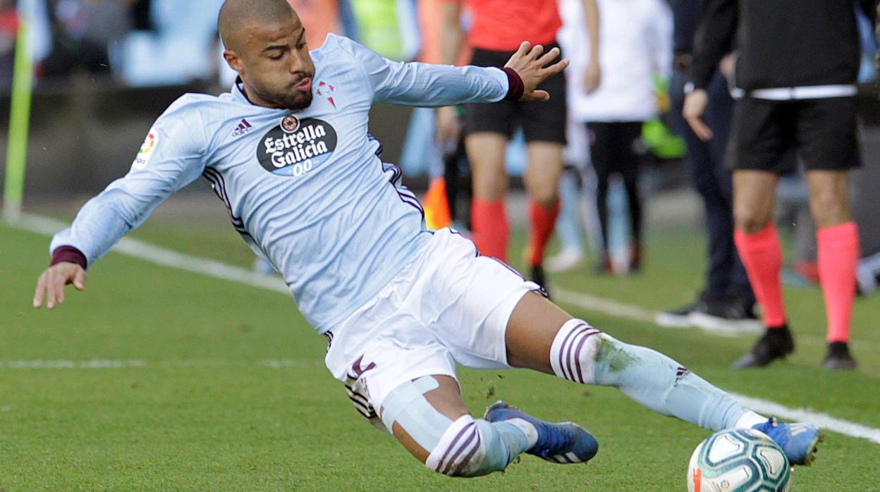 Rafinha, en un partido del Celta