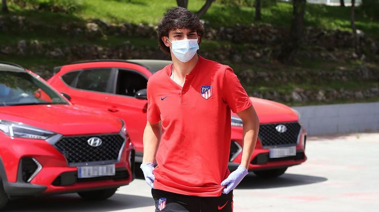 Joao Felix, a su llegada a la ciudad deportiva del Atlético de Madrid