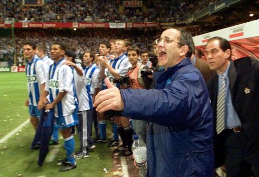 Javier Irureta, entrenador del Deportivo campeón de Liga en 2000