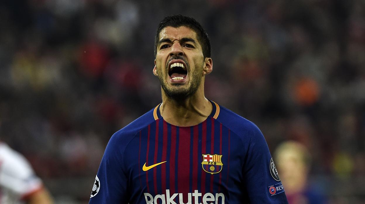 Luis Suárez durante un partido del Barcelona