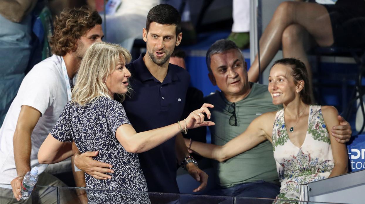 Djokovic, con toda su familia