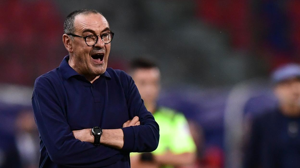 Sarri, en un partido de la Juventus