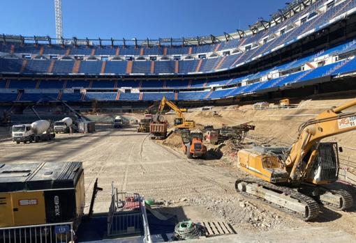Las últimas e impactantes imágenes de las obras del Santiago Bernabéu