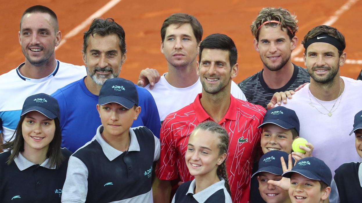 Thiem, con otros participantes del Adria Tour