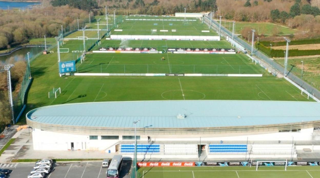 Ciudad Deportiva de Abegondo, donde el Dépor estaba citado para pasar hoy test PCR