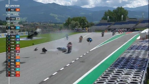 Terrorífico accidente en Moto2