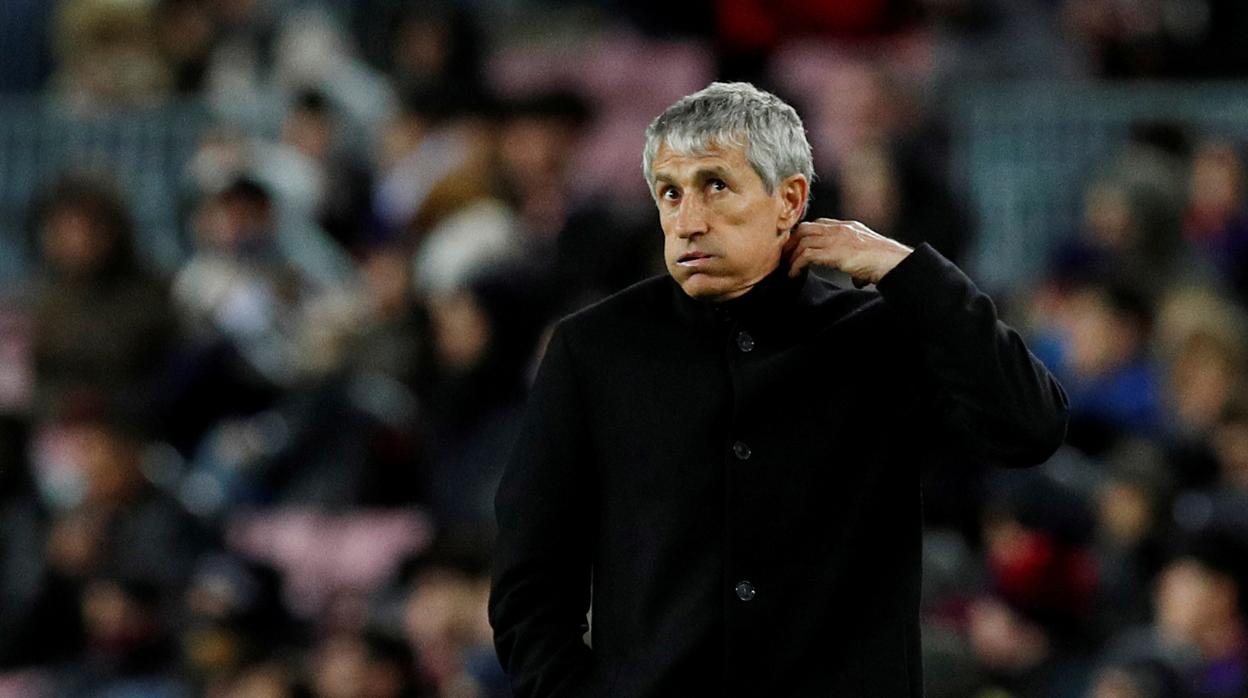 Quique Setién, exentrenador del Barcelona