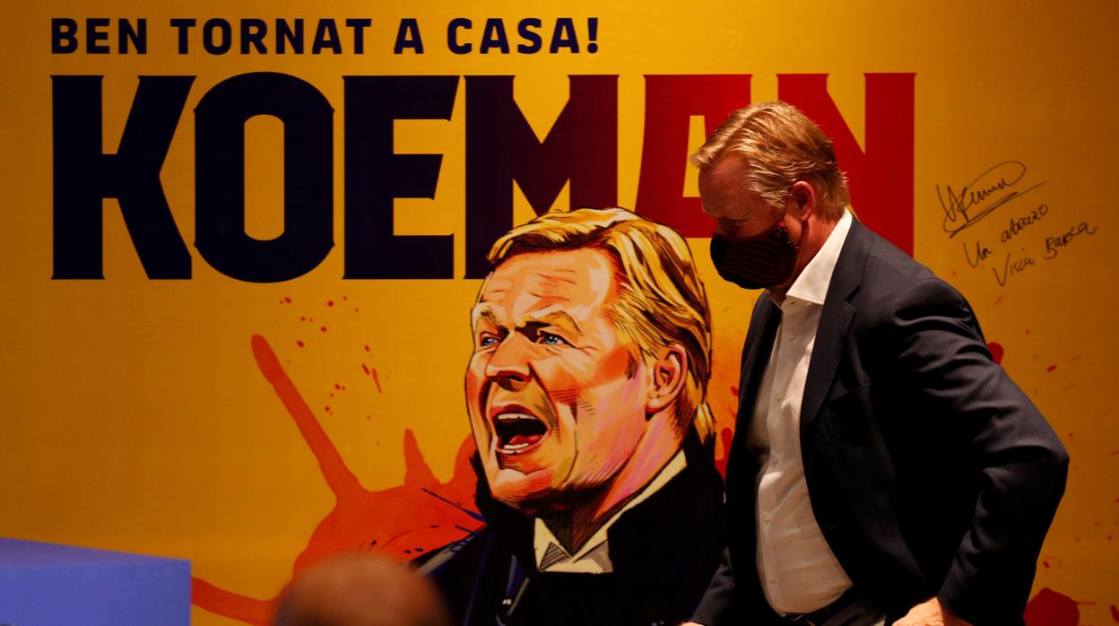 Koeman durante su presentación como nuevo entrenador del Barcelona