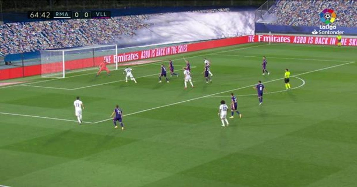 Gol de Vinicius en el Real Madrid 1 - Valladolid 0