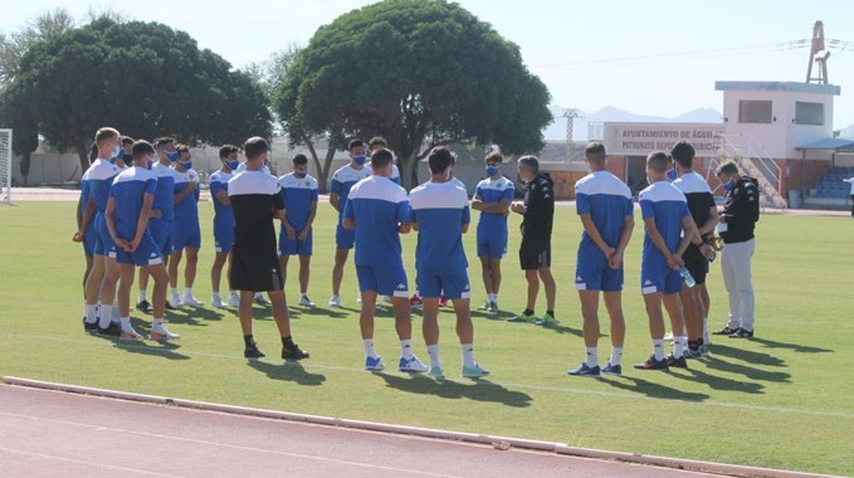 Imagen de un entrenamiento del Hércules de Alicante