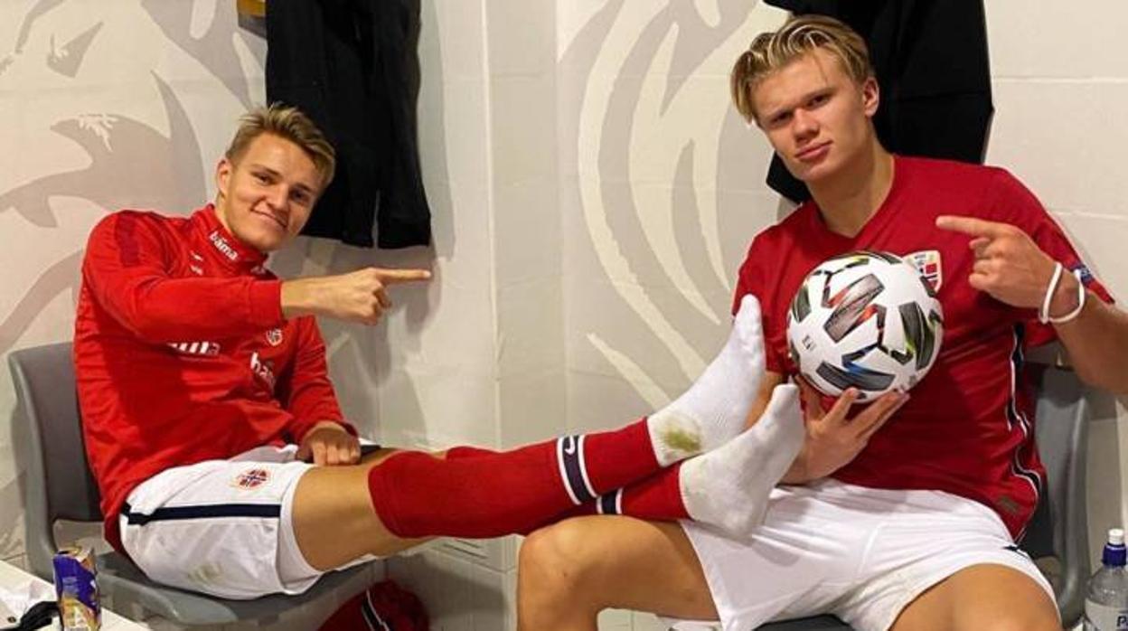 Odegaard y Haaland