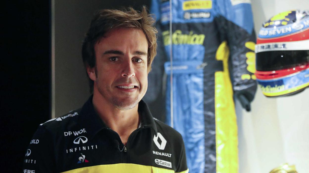 Fernando Alonso, con los colores de Renault