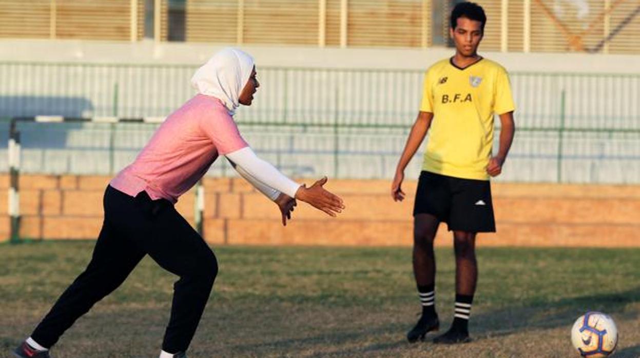 Faiza Heidar, durante un entrenamiento