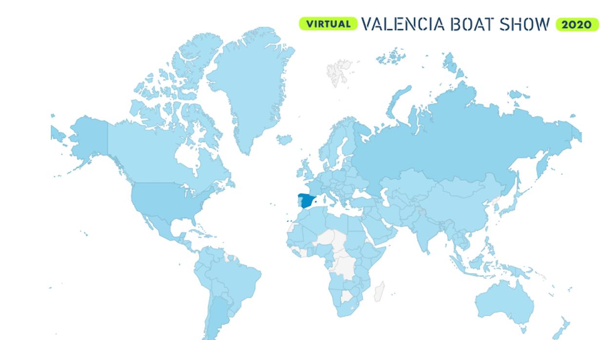 El Virtual Valencia Boat Show recibe visitas de los cinco continentes