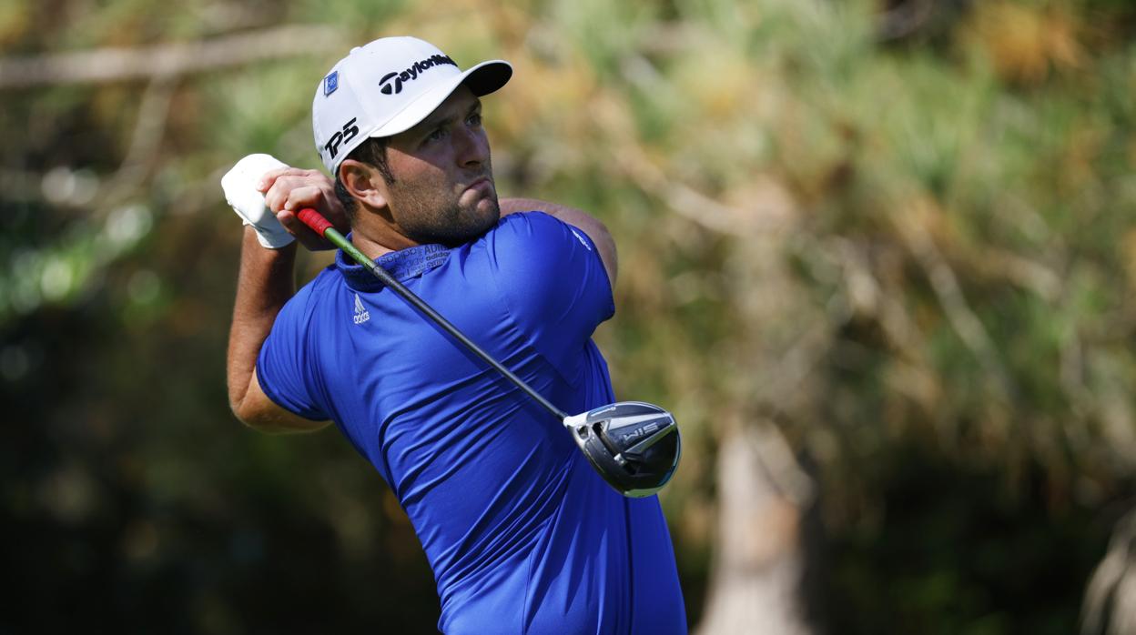 Jon Rahm, este sábado durante la tercera jornada del Masters de Augusta