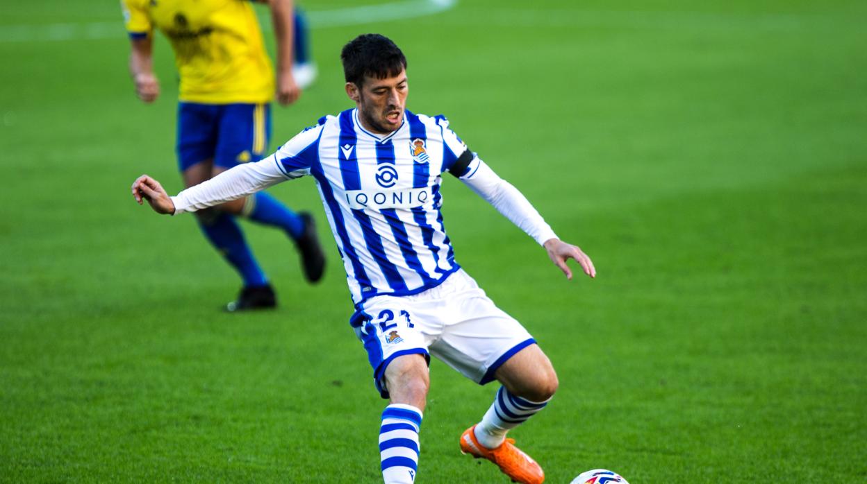Silva, durante el partido contra el Cádiz