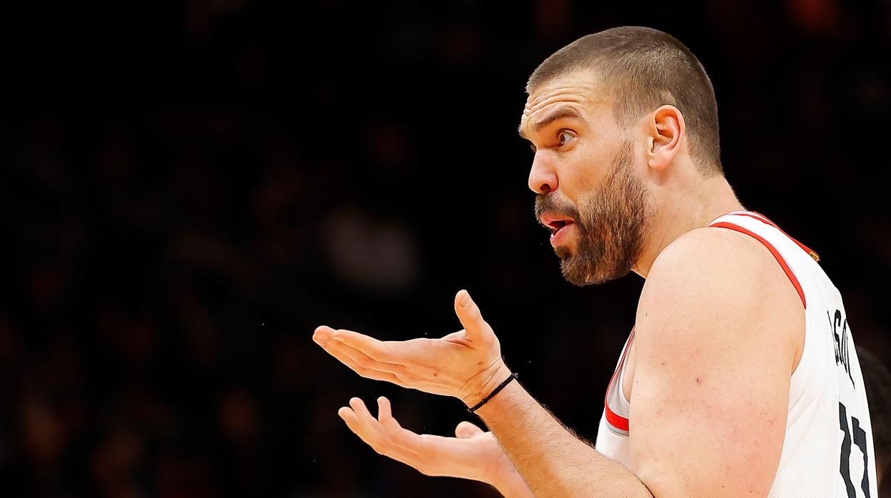 Marc Gasol, durante un partido con los Raptors