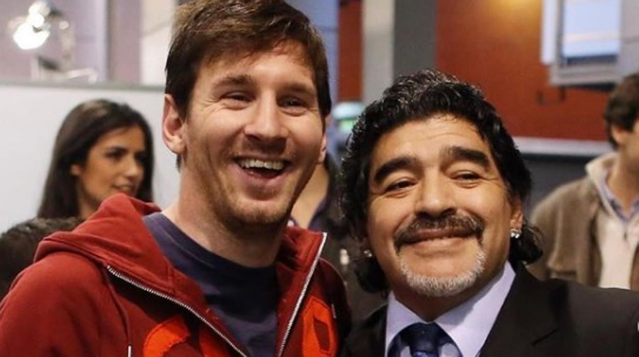 Leo Messi y Maradona