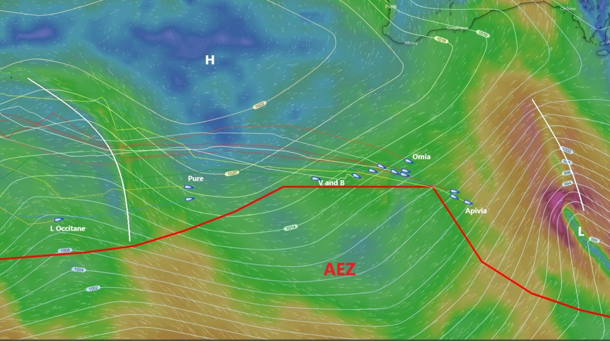 Tirón de 100 millas de los tres primeros sobre el grupo de cazadores