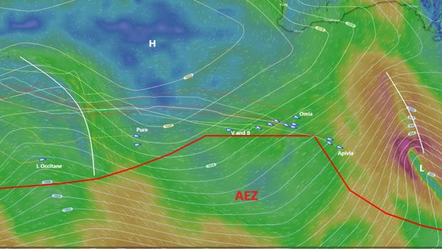 Tirón de 100 millas de los tres primeros sobre el grupo de cazadores