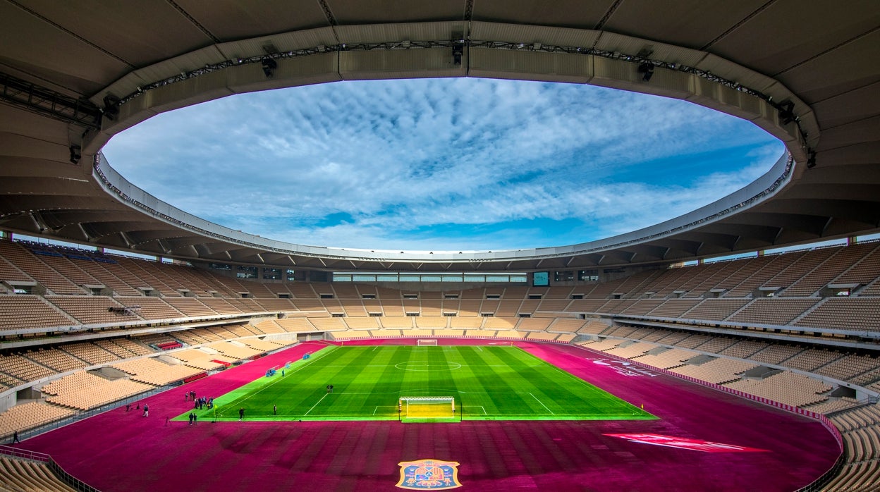 Panorámica del estadio de La Cartuja de Sevilla donde se disputará la final de la Supercopa de España